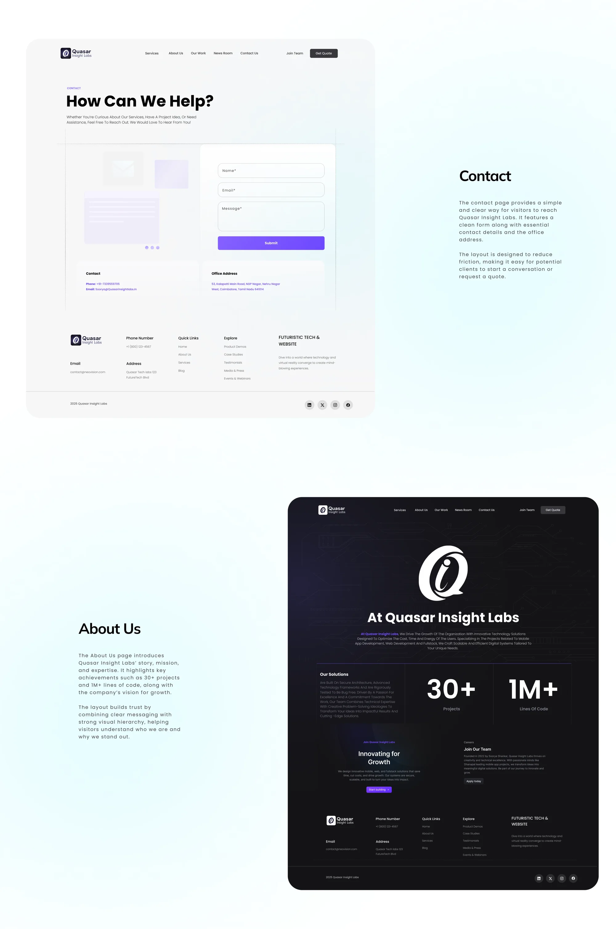 Quasar Insight Labs — design presentation 07